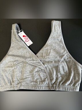 CAKYE WOMEN’S  NURSING BRA FOR SLEEP & BREASTFEEDING   GREY SIZE MEDIUM